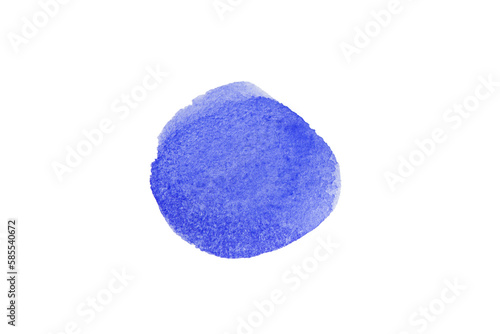 Blue spot, Blue watercolor hand painted circle shape