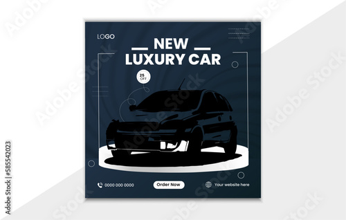 Car Design Template Social Media Post White 