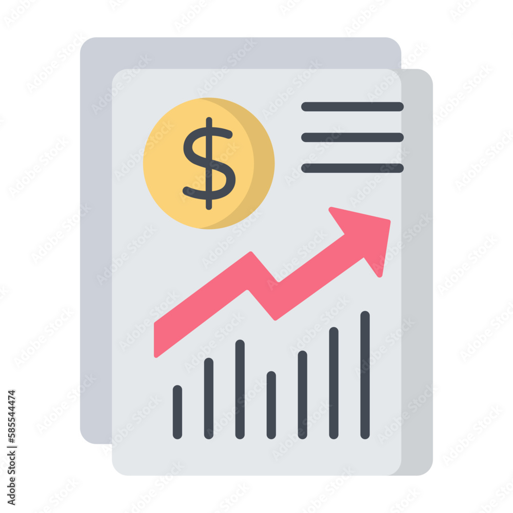 Market Forecast Flat Icon Market Forecast Flat Icon