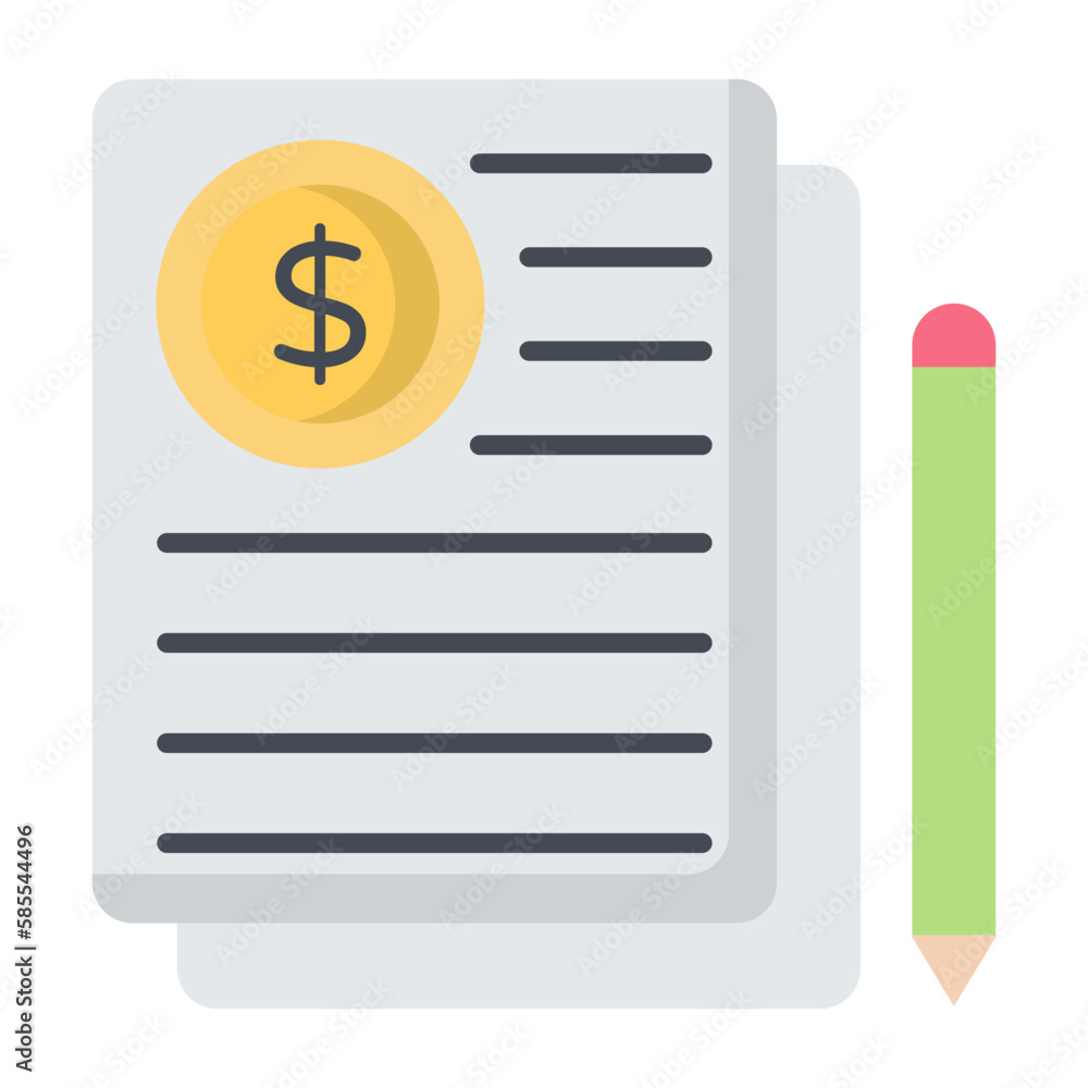 Contract Flat Icon Contract Flat Icon