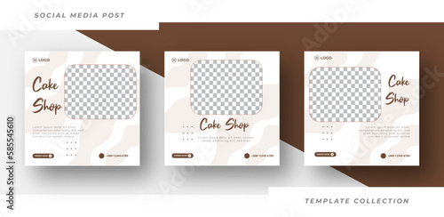 Cake shop social Media Food Tamplate, Instagram Post Food Template 