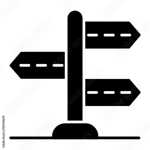 Signpost Glyph Icon