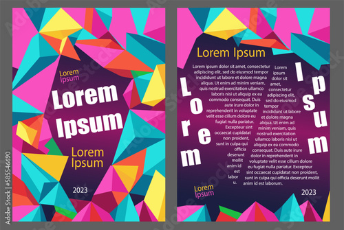 Promotional flyer, discount voucher template, brochure for special offers, invitation to a party with a simply dummy text. Vector graphic