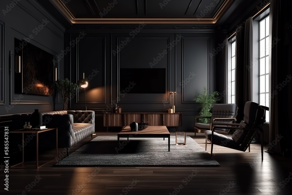Modern luxury living room interior background, living room interior ...