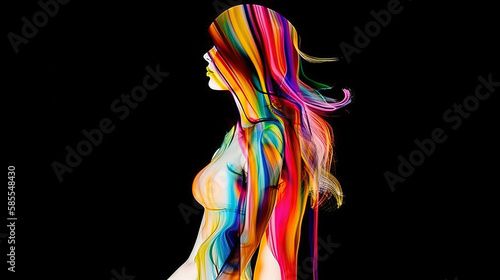 Smoke art woman silhouette 