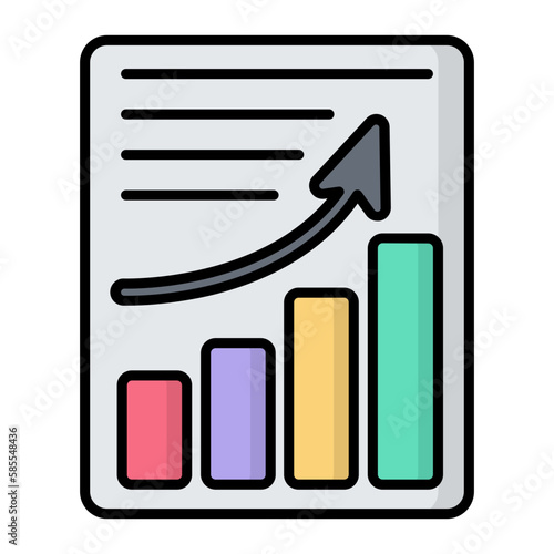 Finance Growth Line Color Icon