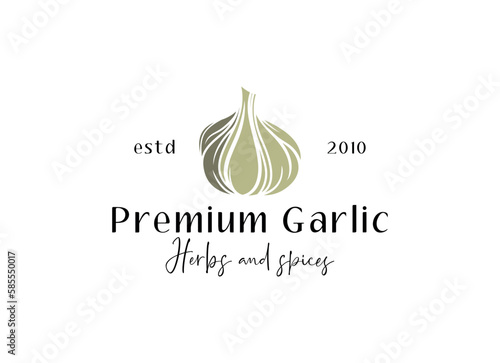 onion garlic logo icon symbol design vector illustration