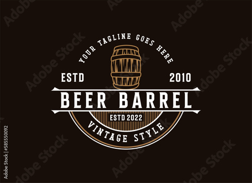Beer craft creative logo design template. 