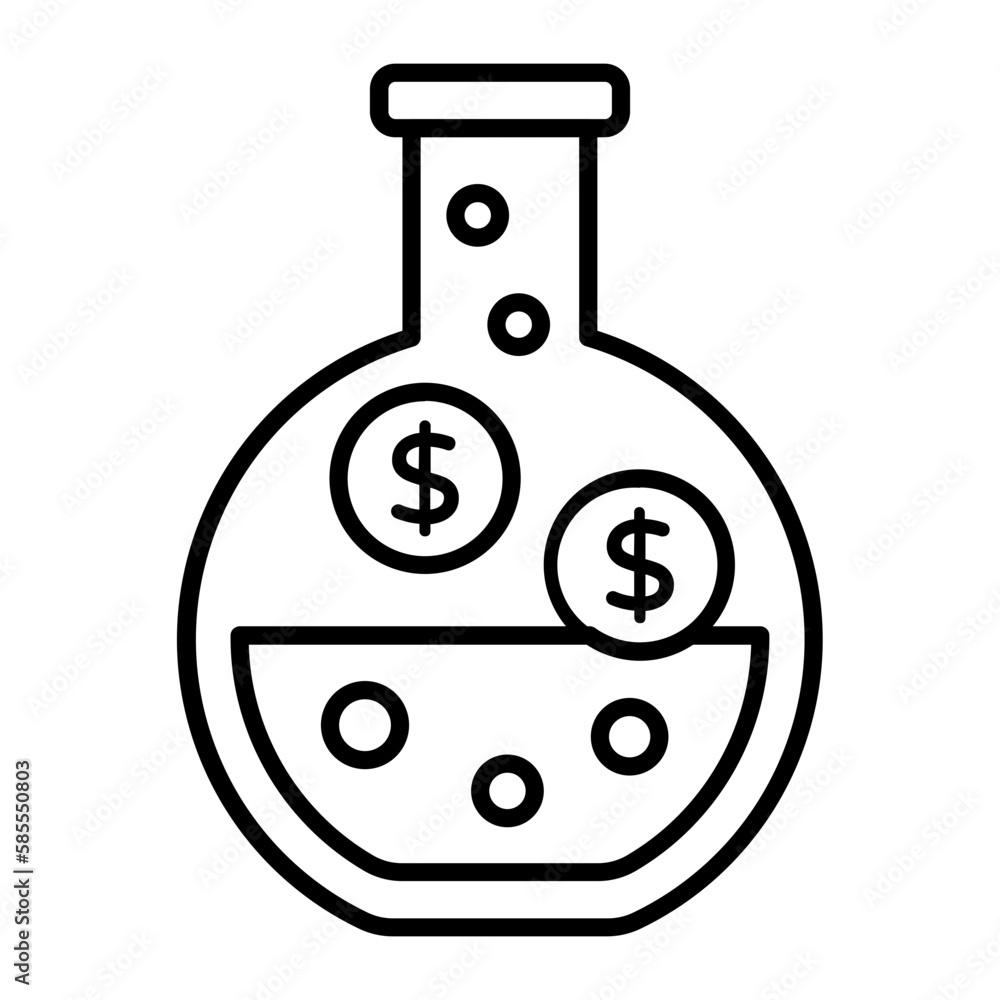 Research Line Icon Research Line Icon