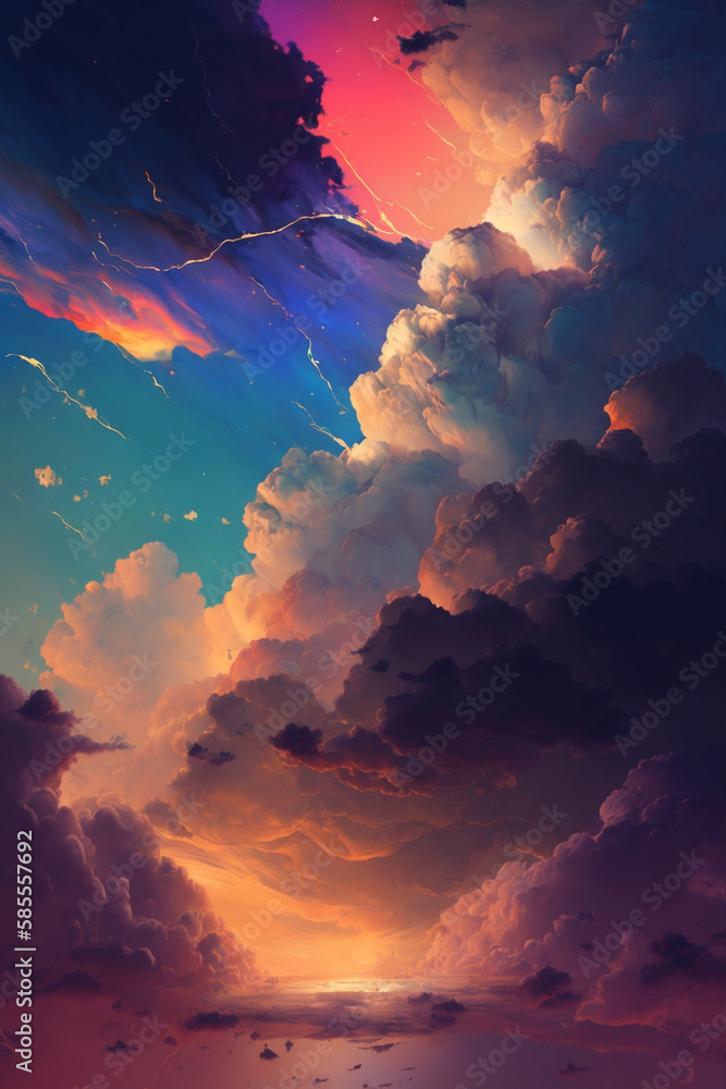 Abstract background multicolored background. AI Abstract background multicolored background. AI