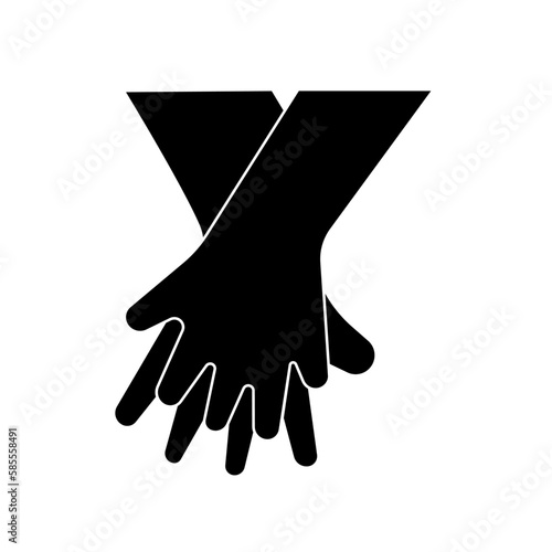 Chest compression or CPR icon’s elements 