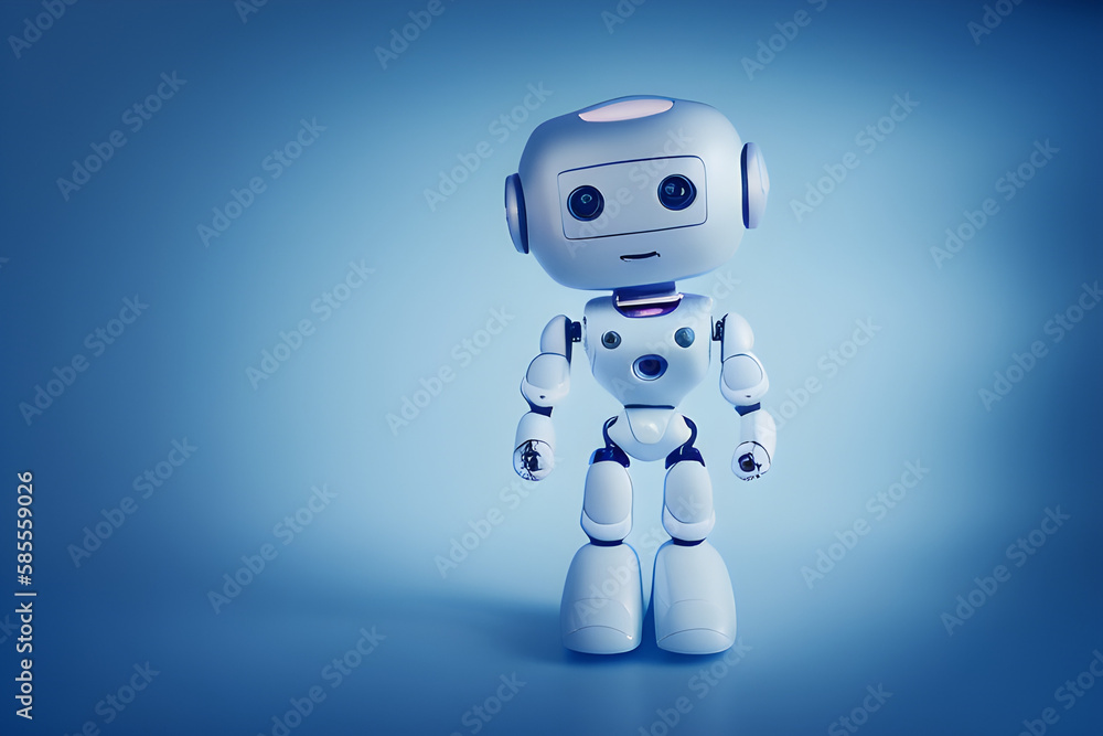 Fototapeta premium Humanoid Robot Illustration, generative AI