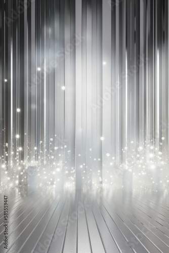 Silver podium color 3D background with geometric shapes for product presentation minimal style, stage, silver background.