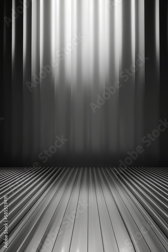 Silver podium color 3D background with geometric shapes for product presentation minimal style, stage, silver background.