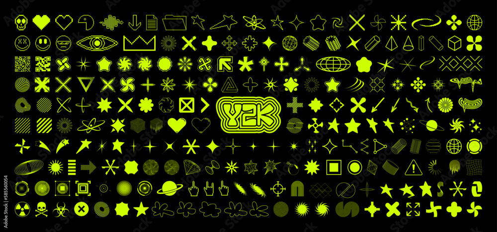 Cyber Y2K Elements Graphics - YouWorkForThem