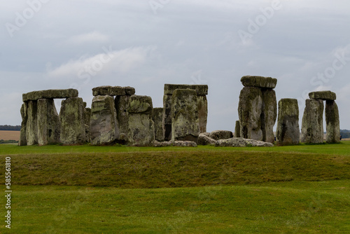 Wide shot of Stonehenge monument