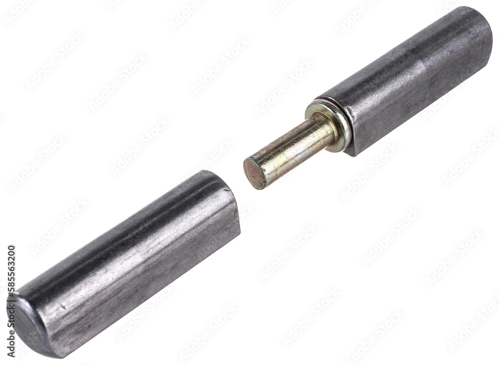 door metal hinge isolated on white background