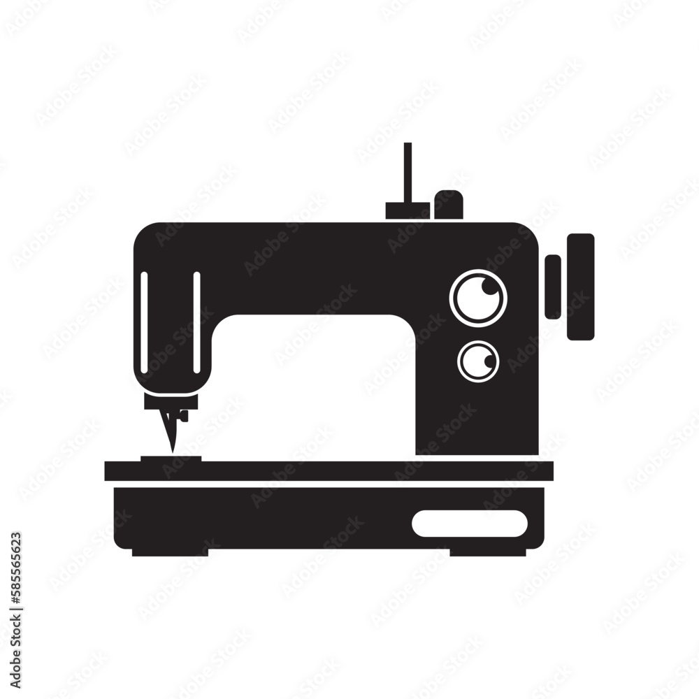 Sewing machine logo icon,illustration template design