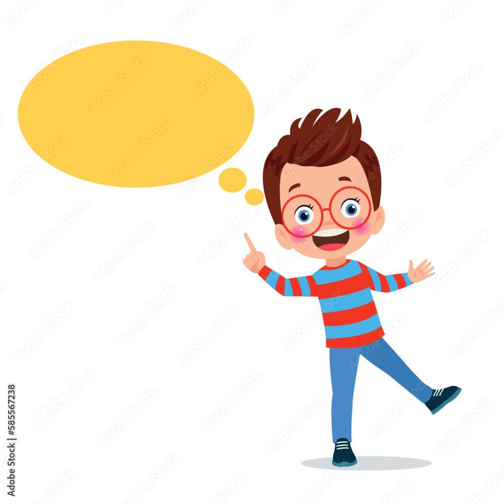 Funny Child Presenting And Pointing Funny Child Presenting And Pointing