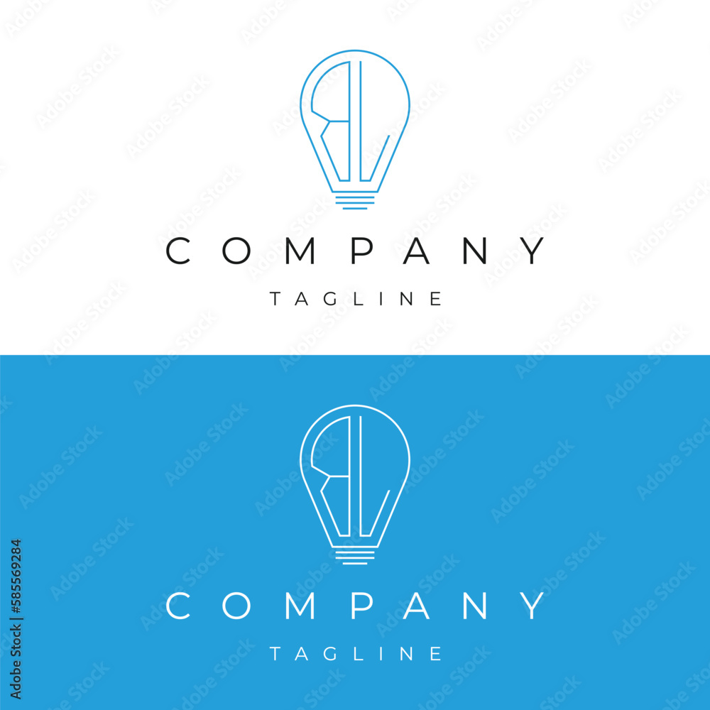 Letter BL LB initial lamp solution bulblight icon logo design vector template Letter BL LB initial lamp solution bulblight icon logo design vector template