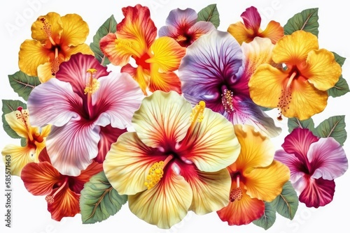 Happy spring time Hibiscus pattern