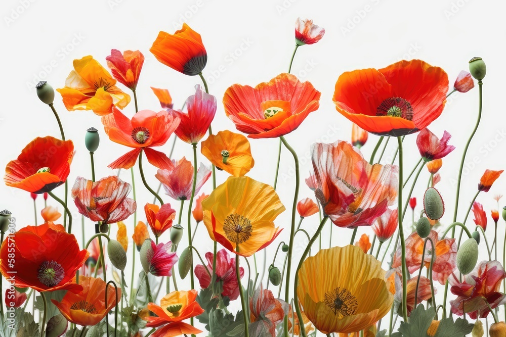 Obraz premium Happy spring time Poppy pattern