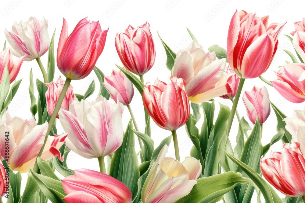 Obraz premium Happy spring time Tulip pattern