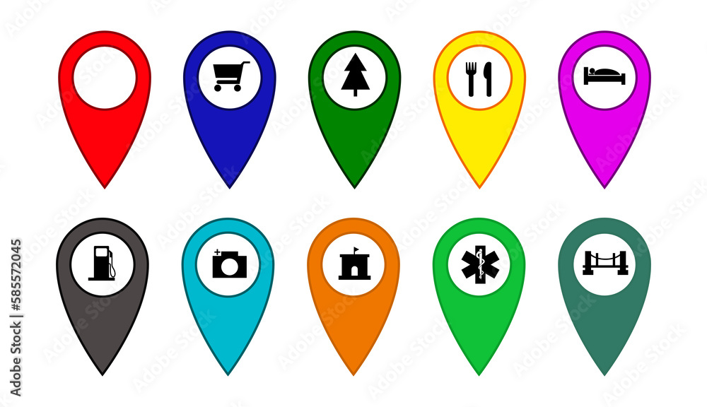 global map pin sign for navigation direction place - 3d illustration global map pin sign for navigation direction place - 3d illustration