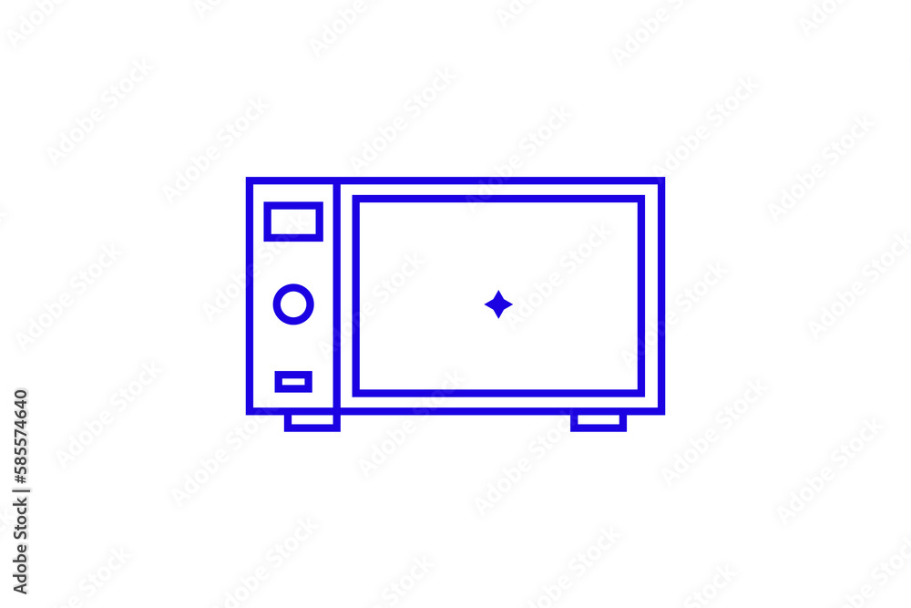 Isolated Geometric concept of microwave  vector illustration in a flat style for website, mobile app, banner, ui ux, web design, business, marketing, landing, infographics, mockup,development	
