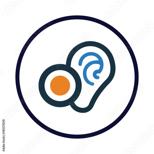 deaf, ear, audiology, deaf ear audiology icon