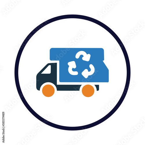 car, garbage, recycle, garbage car icon