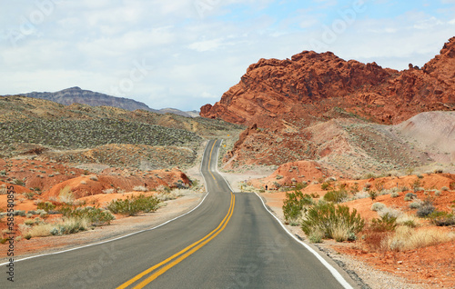 Scenic road in Valley of Fire State Park, Nevada