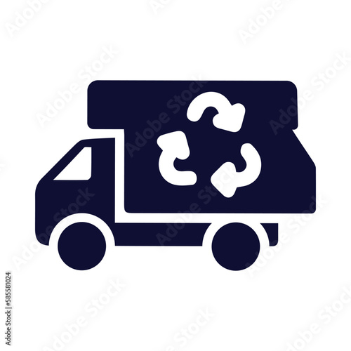 car, garbage, recycle, garbage car icon
