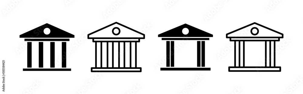Bank icon vector for web and mobile app. Bank sign and symbol, museum, university Bank icon vector for web and mobile app. Bank sign and symbol, museum, university