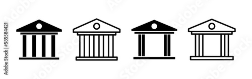 Bank icon vector for web and mobile app. Bank sign and symbol, museum, university