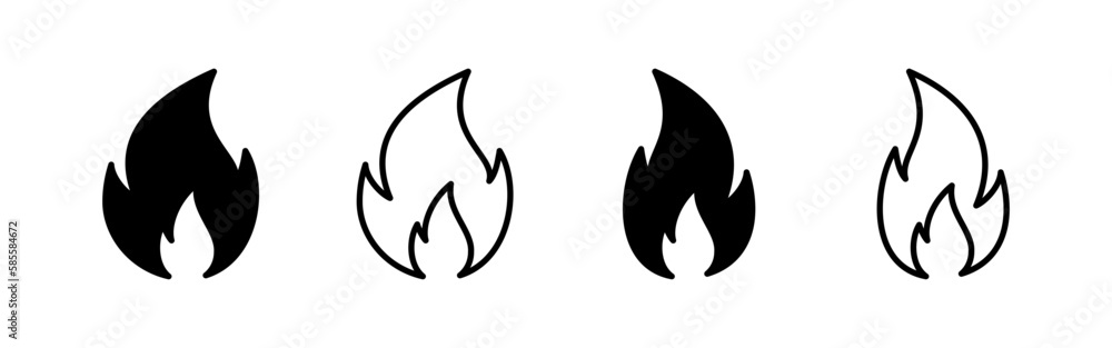 Fire icon vector for web and mobile app. fire sign and symbol Fire icon vector for web and mobile app. fire sign and symbol