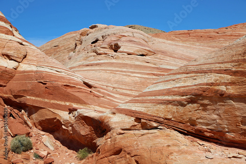 Side view at Fire Wave - Valley of Fire State Park  Nevada