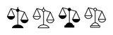 Scales icon vector for web and mobile app. Law scale icon. Justice sign and symbol