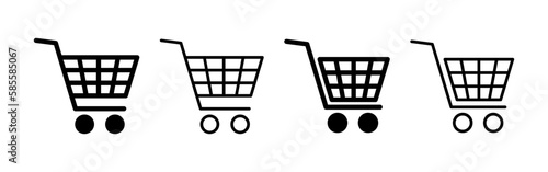 Shopping icon vector for web and mobile app. Shopping cart sign and symbol. Trolley icon