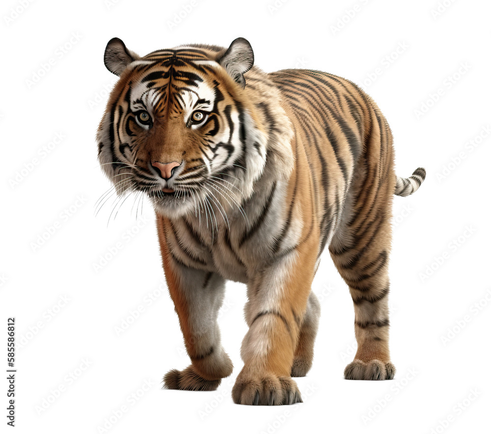Cute tiger isolated on transparent background. Cute tiger isolated on transparent background.