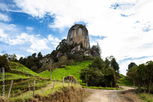 The stone Entrerríos is a monolith 22 meters high above ground level. Antioquia, Colombia photo