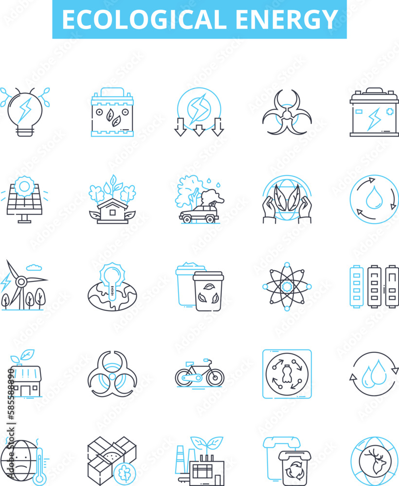ecological energy vector line icons set. Eco-energy, Sustainable-energy, Renewable-energy, Biofuel, Solar-power, Wind-energy, Hydropower illustration outline concept symbols and signs ecological energy vector line icons set. Eco-energy, Sustainable-energy, Renewable-energy, Biofuel, Solar-power, Wind-energy, Hydropower illustration outline concept symbols and signs