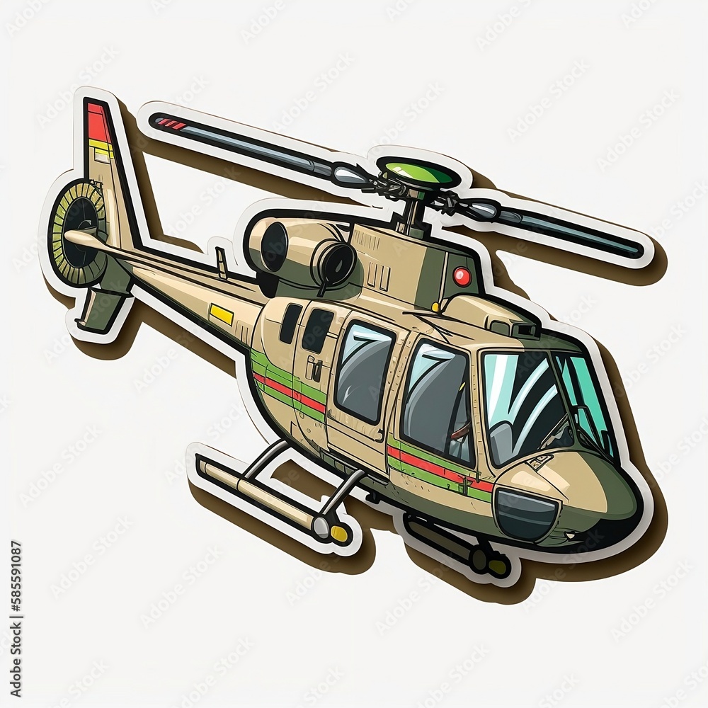 Naklejka premium helicopter sticker