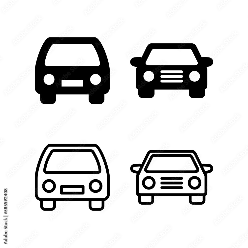 Car icon vector illustration. car sign and symbol. small sedan