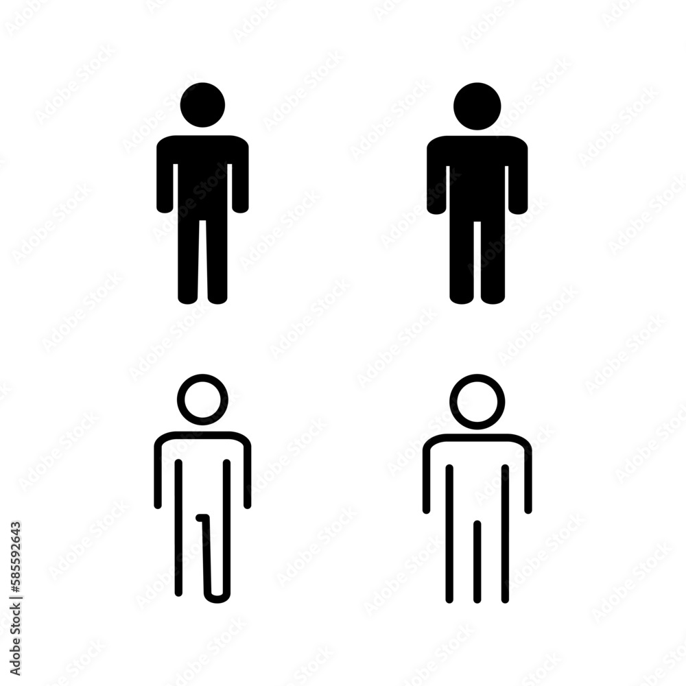 Man icon vector illustration. male sign and symbol. human symbol Man icon vector illustration. male sign and symbol. human symbol