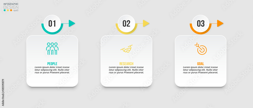 Infographic template business concept with step.
Infographic template business concept with step.