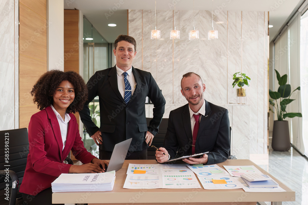 Diverse Multiethnic Business people in meeting. Accountant people do paperwork, tax, accounting and Financial advisor concept Diverse Multiethnic Business people in meeting. Accountant people do paperwork, tax, accounting and Financial advisor concept