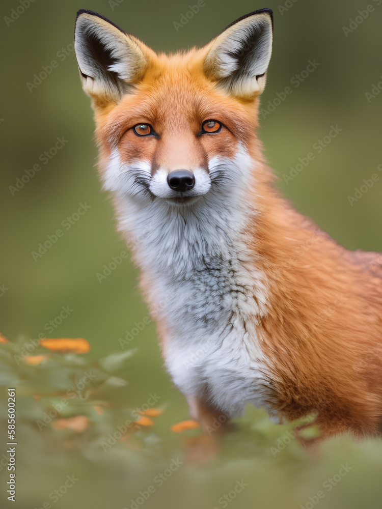 red fox in the wild created with generative ai red fox in the wild created with generative ai