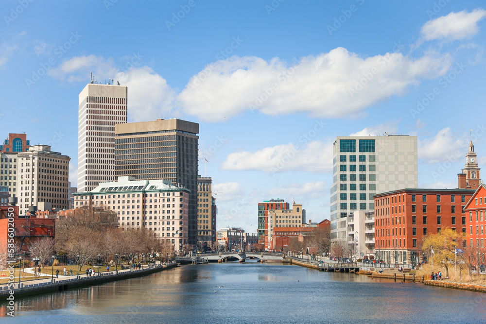 A view of Providence, Rhode Island showcasing a modern cityscape with towering skyscrapers, bustling streets and a thriving urban environment. A perfect representation of the modern metropolis. A view of Providence, Rhode Island showcasing a modern cityscape with towering skyscrapers, bustling streets and a thriving urban environment. A perfect representation of the modern metropolis.
