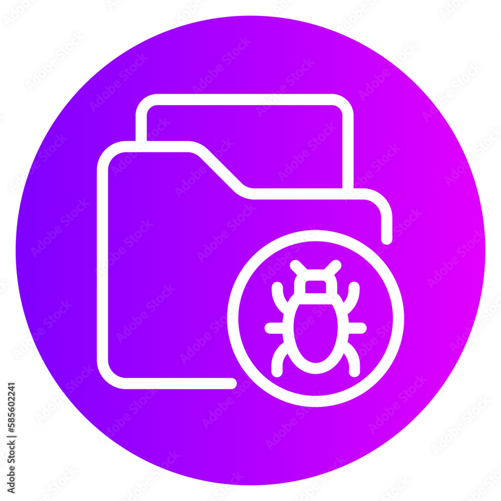 infected folder gradient icon infected folder gradient icon